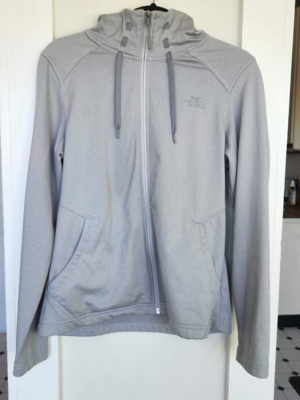The North Face Light Gray Full-Zip Hoodie Medium